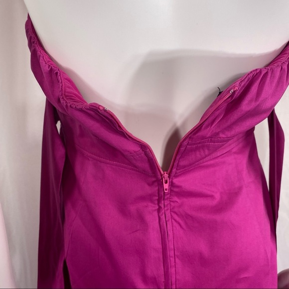 I.N. San Francisco Fuchsia Frilled Halter Dress - Picture 9 of 12